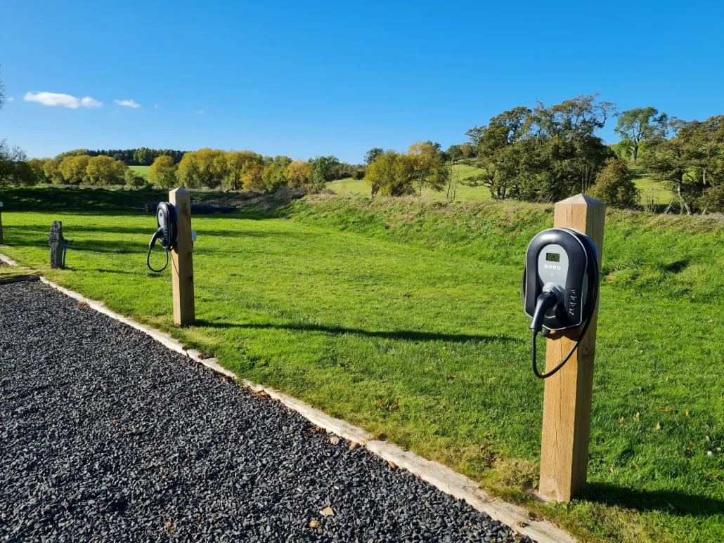 2 out of the 3 EV chargers 7kw - charged at current electricity £/kwh