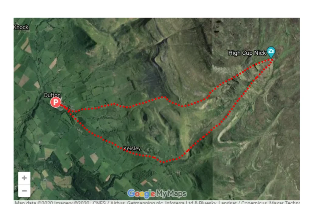 High Cup Nick Walk Map