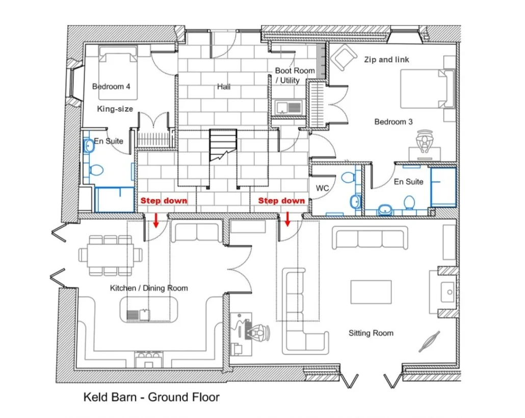 Keld Barn Layout Ground Floor